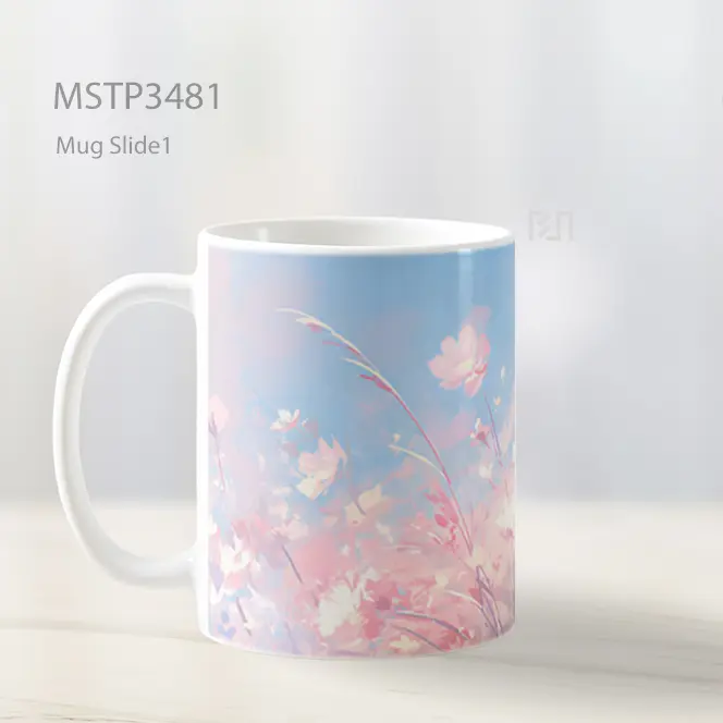 Sakura Awan Merah Muda Mug MSTP3481 - All-side / Desain