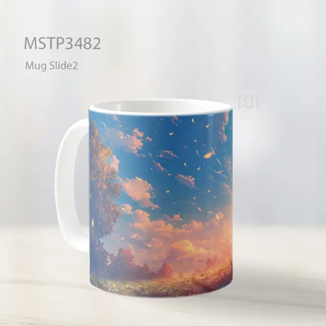 Senja Awan Pink Mug MSTP3482 - All-side / Desain