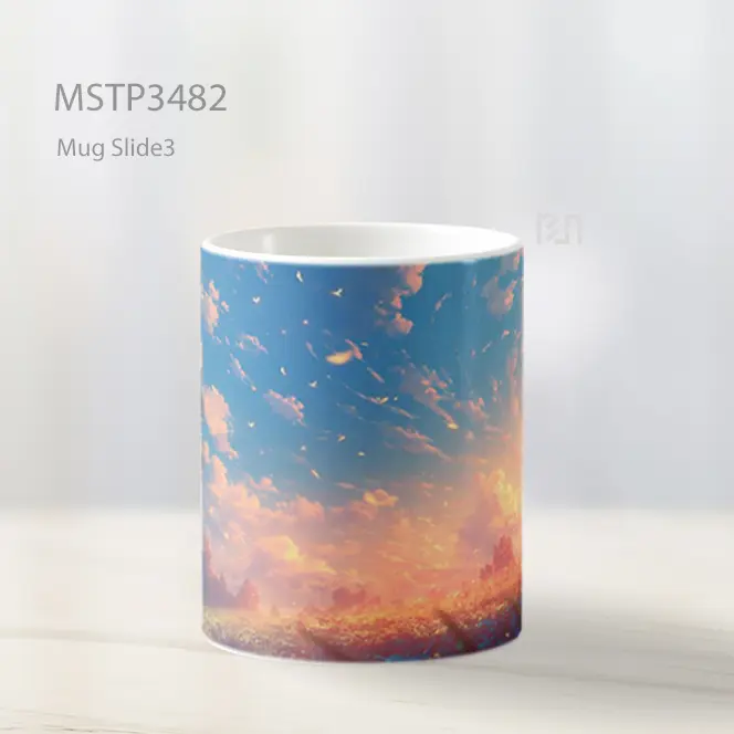 Senja Awan Pink Mug MSTP3482 - All-side / Desain