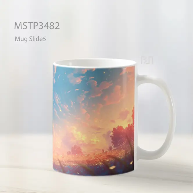 Senja Awan Pink Mug MSTP3482 - All-side / Desain