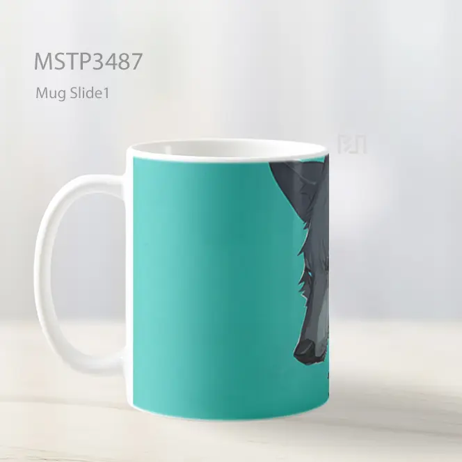 Serigala Biru Gelap Mug MSTP3487 - All-side / Desain