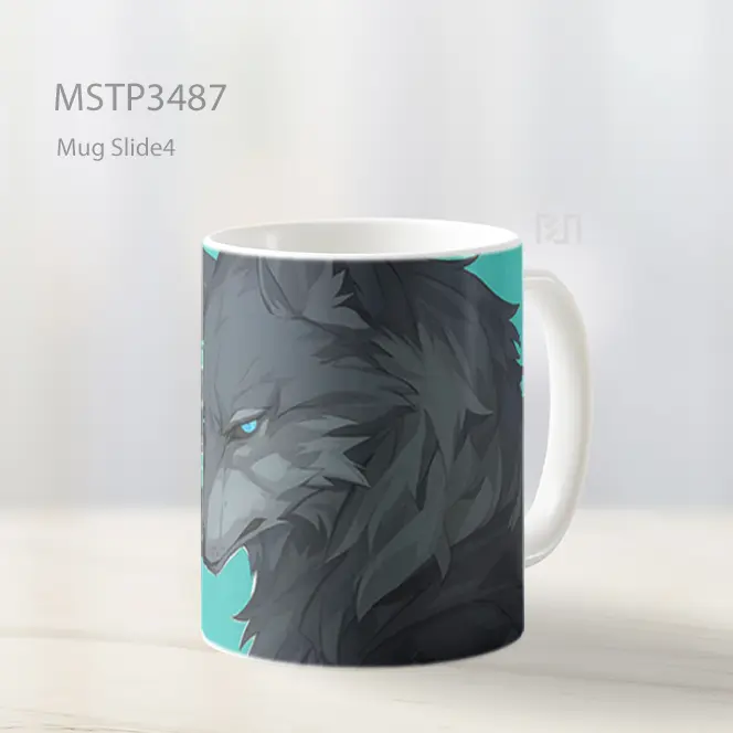 Serigala Biru Gelap Mug MSTP3487