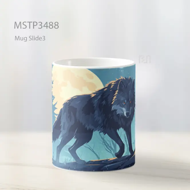 Serigala Biru Mug MSTP3488 - All-side / Desain