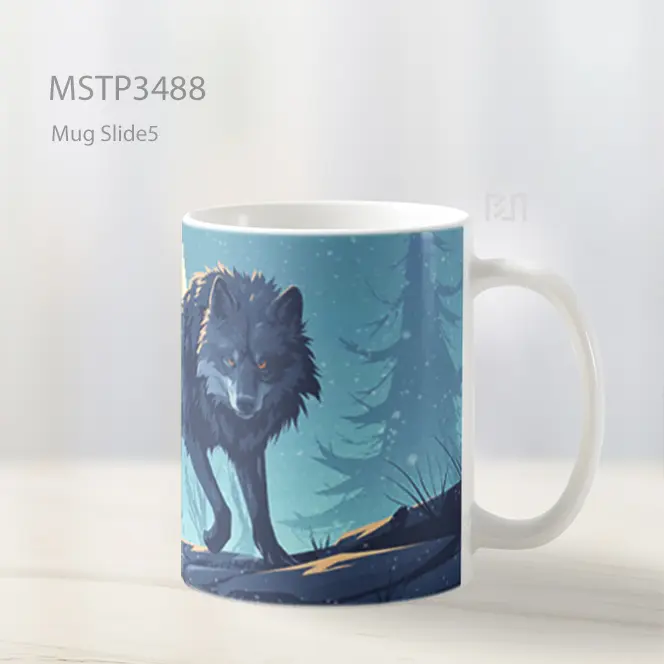 Serigala Biru Mug MSTP3488 - All-side / Desain