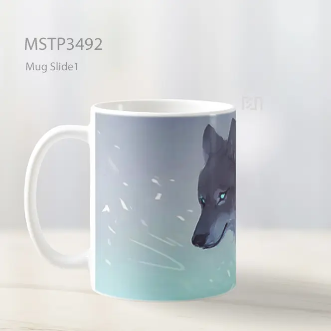 Serigala Dingin Mug MSTP3492 - All-side / Desain