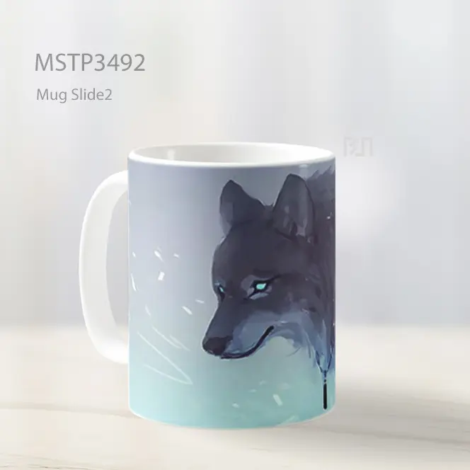 Serigala Dingin Mug MSTP3492 - All-side / Desain