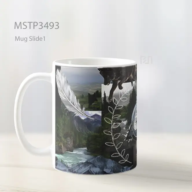 Serigala Hutan Mug MSTP3493 - All-side / Desain