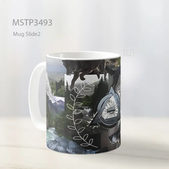 Serigala Hutan Mug MSTP3493 - All-side / Desain