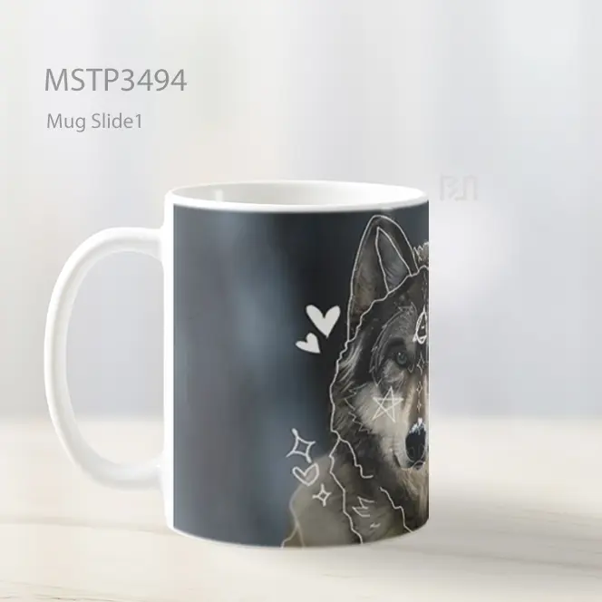 Serigala Imut Mug MSTP3494 - All-side / Desain