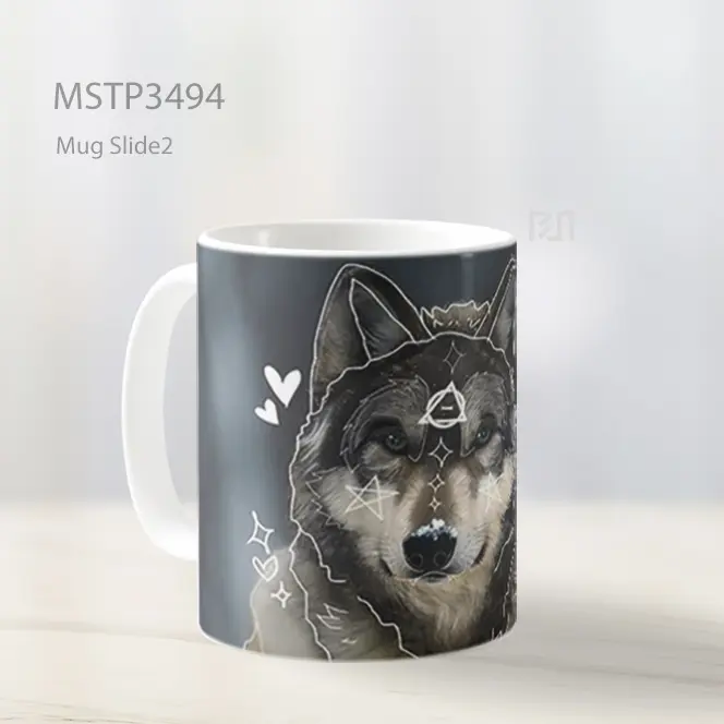 Serigala Imut Mug MSTP3494 - All-side / Desain