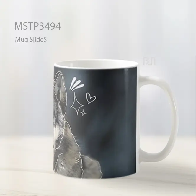 Serigala Imut Mug MSTP3494 - All-side / Desain