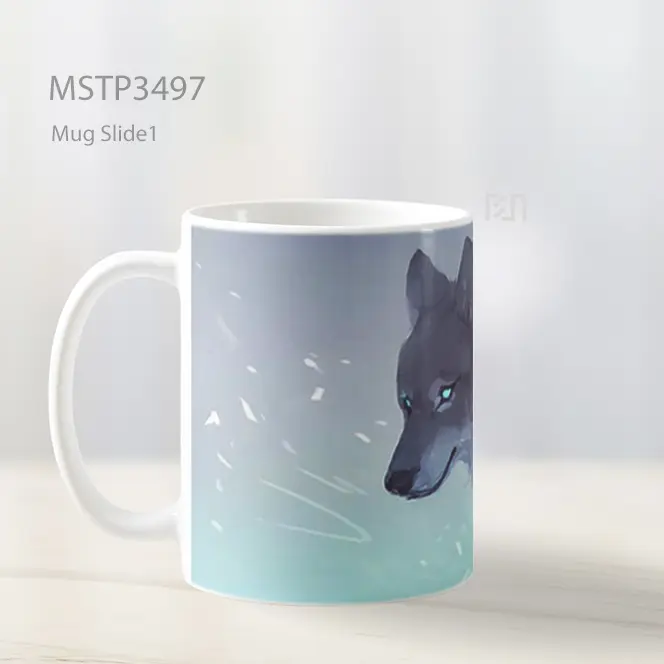 Serigala Tenang Mug MSTP3497 - All-side / Desain