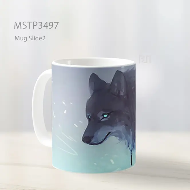 Serigala Tenang Mug MSTP3497 - All-side / Desain