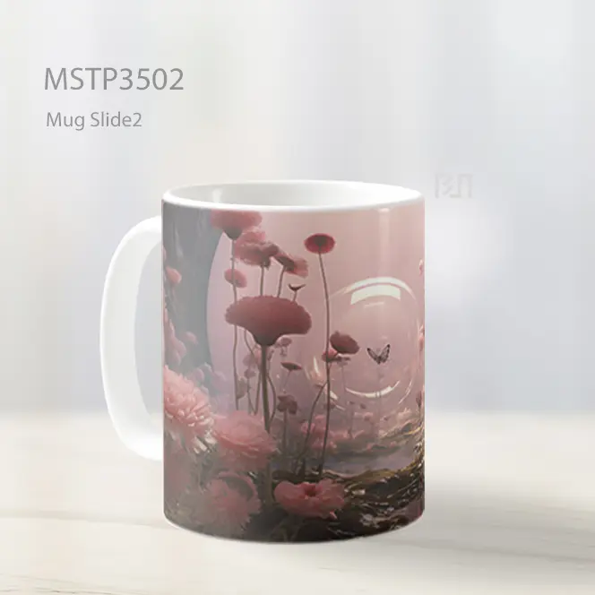 Taman Fantasi Pink Mug MSTP3502 - All-side / Desain