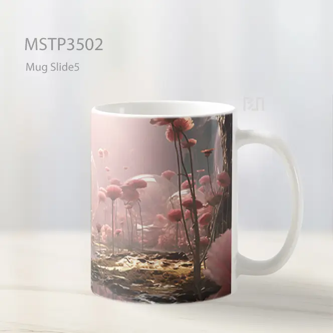 Taman Fantasi Pink Mug MSTP3502 - All-side / Desain