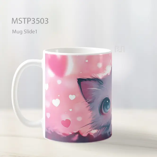 Tatapan Anak Kucing Mug MSTP3503 - All-side / Desain