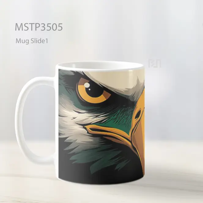 Tatapan Gagah Burung Elang Mug MSTP3505 - All-side / Desain