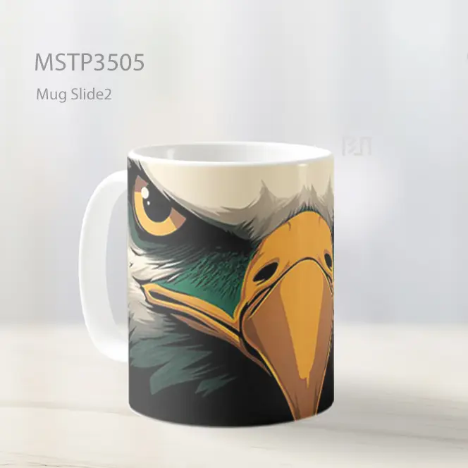 Tatapan Gagah Burung Elang Mug MSTP3505 - All-side / Desain