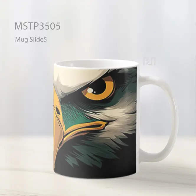 Tatapan Gagah Burung Elang Mug MSTP3505 - All-side / Desain