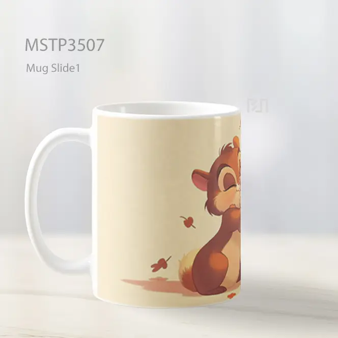 Tupai Peluk Mug MSTP3507 - All-side / Desain