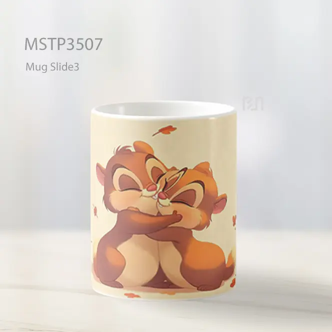 Tupai Peluk Mug MSTP3507 - All-side / Desain