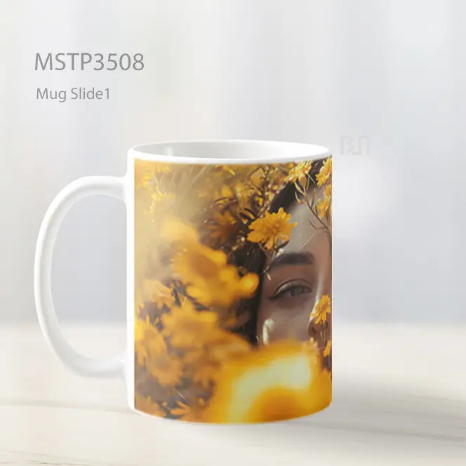 Wajah Di Ladang Bunga Mug MSTP3508 - All-side / Desain