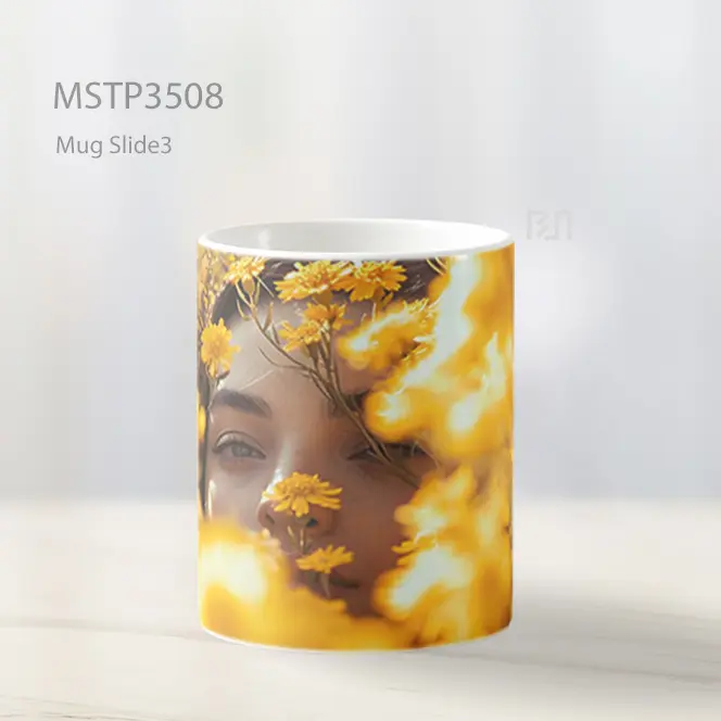 Wajah Di Ladang Bunga Mug MSTP3508 - All-side / Desain