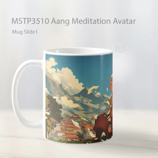 Aang Meditation Avatar Mug Gelas Keramik MSTP3510 - All-side / Desain