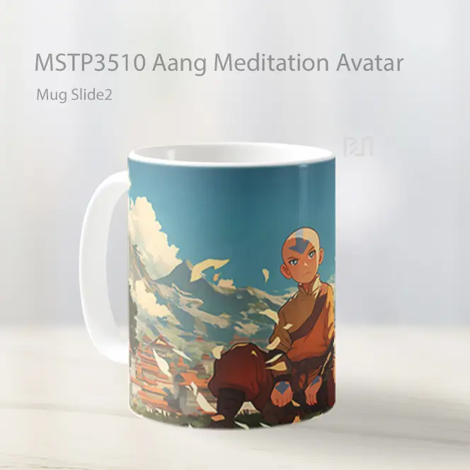 Aang Meditation Avatar Mug Gelas Keramik MSTP3510 - All-side / Desain