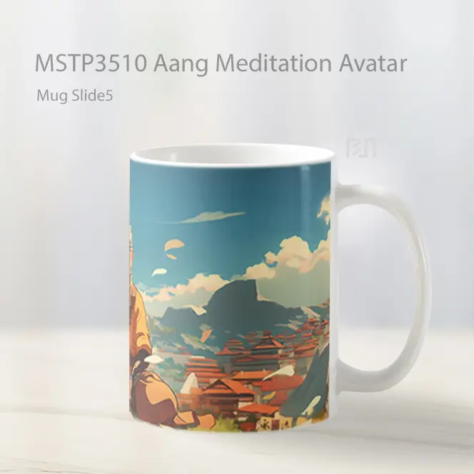 Aang Meditation Avatar Mug Gelas Keramik MSTP3510 - All-side / Desain