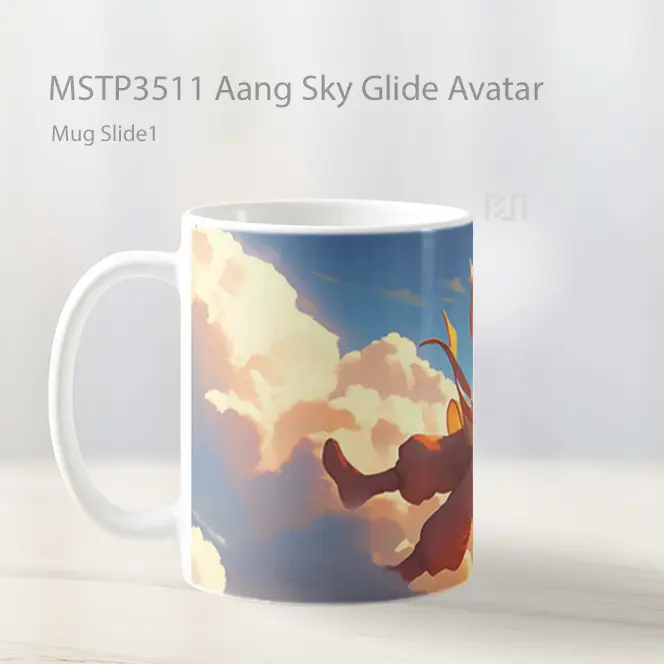 Aang Sky Glide Avatar Mug Gelas Keramik MSTP3511 - All-side / Desain