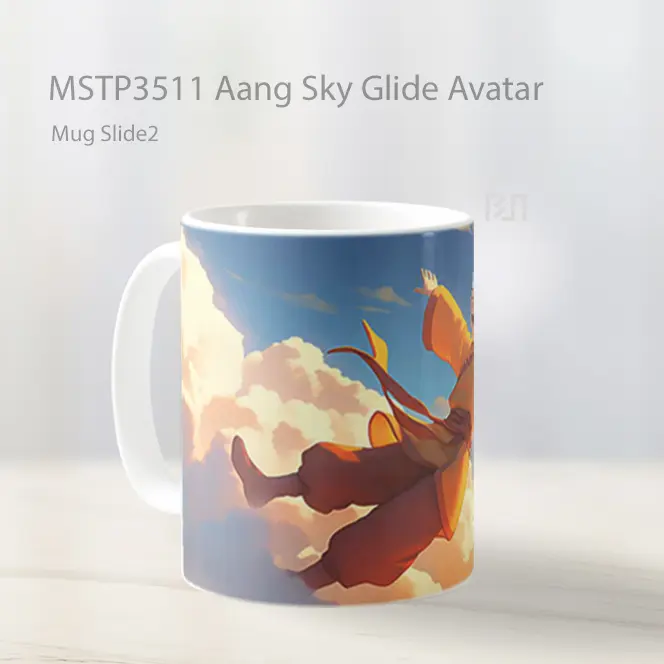 Aang Sky Glide Avatar Mug Gelas Keramik MSTP3511 - All-side / Desain