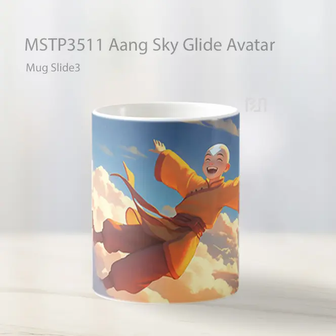 Aang Sky Glide Avatar Mug Gelas Keramik MSTP3511 - All-side / Desain
