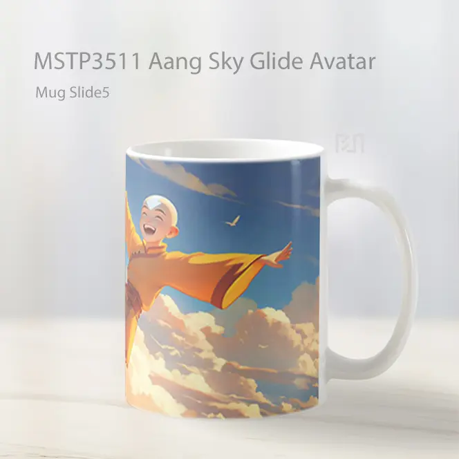 Aang Sky Glide Avatar Mug Gelas Keramik MSTP3511 - All-side / Desain