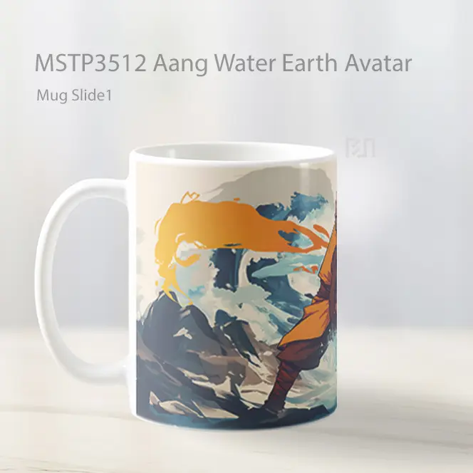 Aang Water Earth Avatar Mug Gelas Keramik MSTP3512 - All-side / Desain