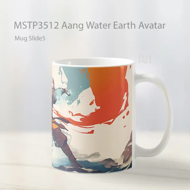 Aang Water Earth Avatar Mug Gelas Keramik MSTP3512 - All-side / Desain