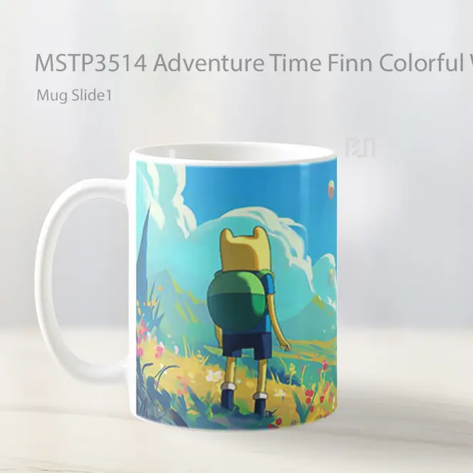 Adventure Time Finn Colorful World Mug Gelas Keramik MSTP3514 - All-side / Desain