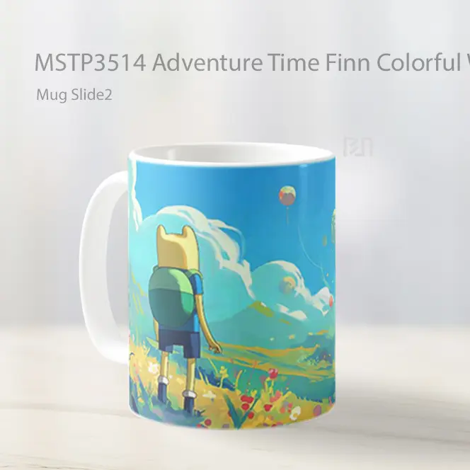 Adventure Time Finn Colorful World Mug Gelas Keramik MSTP3514 - All-side / Desain