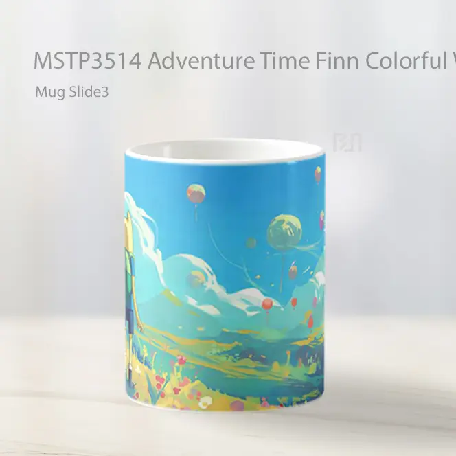Adventure Time Finn Colorful World Mug Gelas Keramik MSTP3514 - All-side / Desain