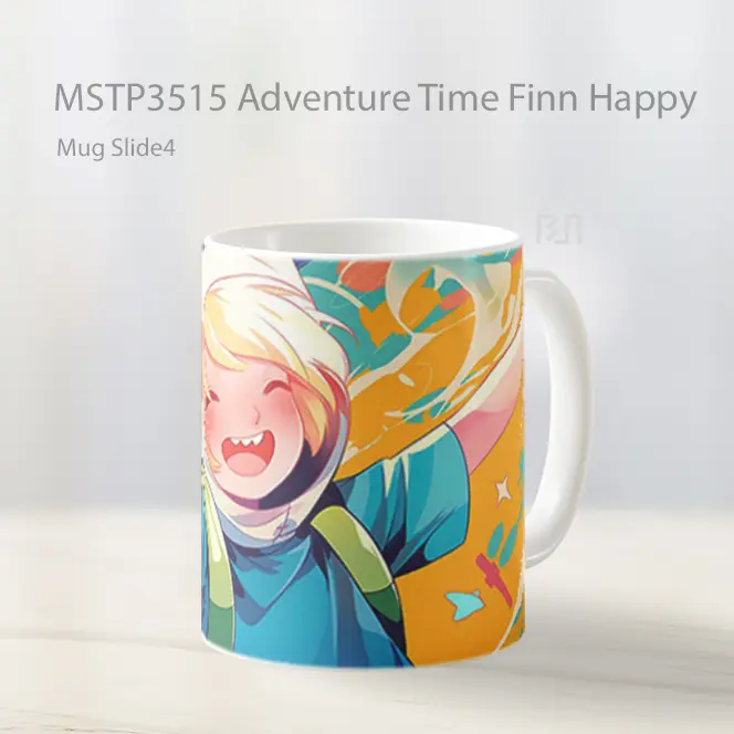 Adventure Time Finn Happy Mug Gelas Keramik MSTP3515