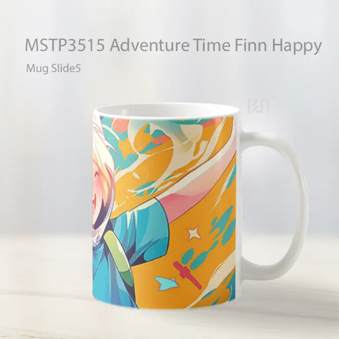 Adventure Time Finn Happy Mug Gelas Keramik MSTP3515 - All-side / Desain