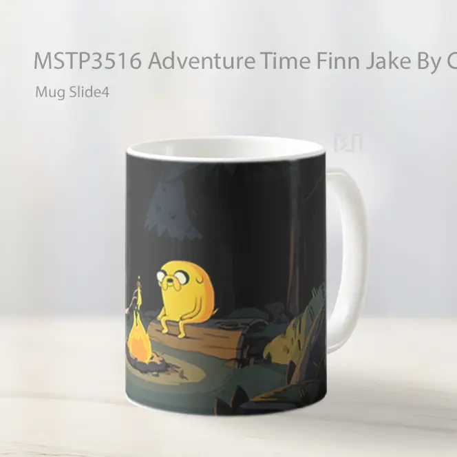 Adventure Time Finn Jake By Campfire Mug Gelas Keramik MSTP3516