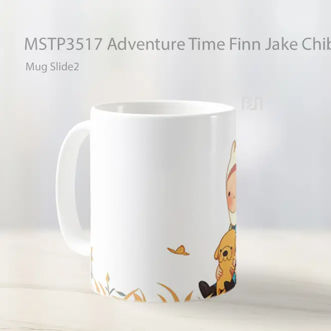 Adventure Time Finn Jake Chibi Mug Gelas Keramik MSTP3517 - All-side / Desain