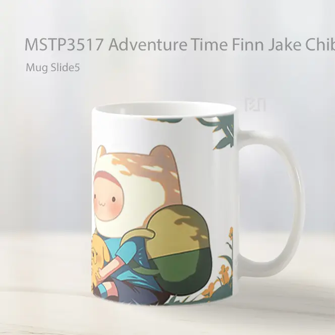 Adventure Time Finn Jake Chibi Mug Gelas Keramik MSTP3517 - All-side / Desain