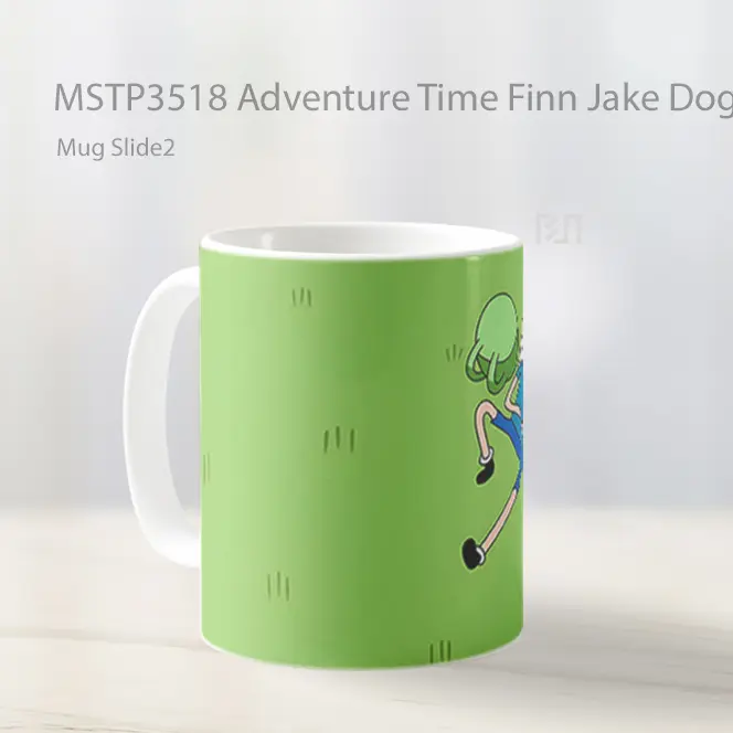 Adventure Time Finn Jake Dog Relaxing Grass Mug Gelas Keramik MSTP3518 - All-side / Desain