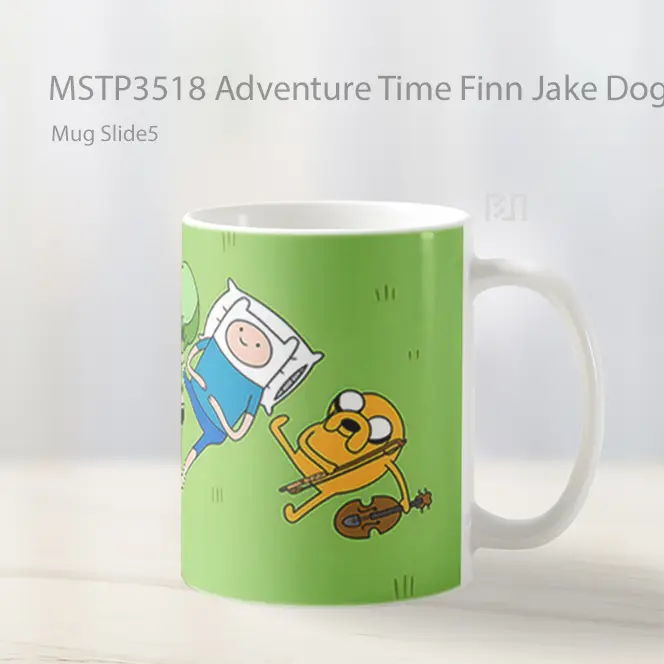 Adventure Time Finn Jake Dog Relaxing Grass Mug Gelas Keramik MSTP3518 - All-side / Desain