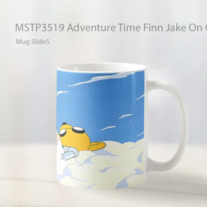 Adventure Time Finn Jake On Cloud Mug Gelas Keramik MSTP3519 - All-side / Desain