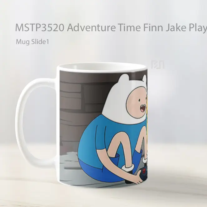 Adventure Time Finn Jake Playing Game Mug Gelas Keramik MSTP3520 - All-side / Desain