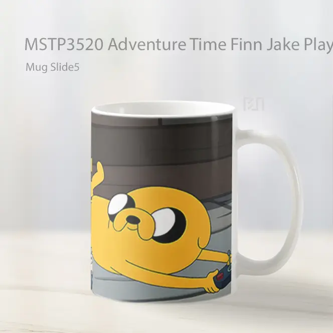 Adventure Time Finn Jake Playing Game Mug Gelas Keramik MSTP3520 - All-side / Desain