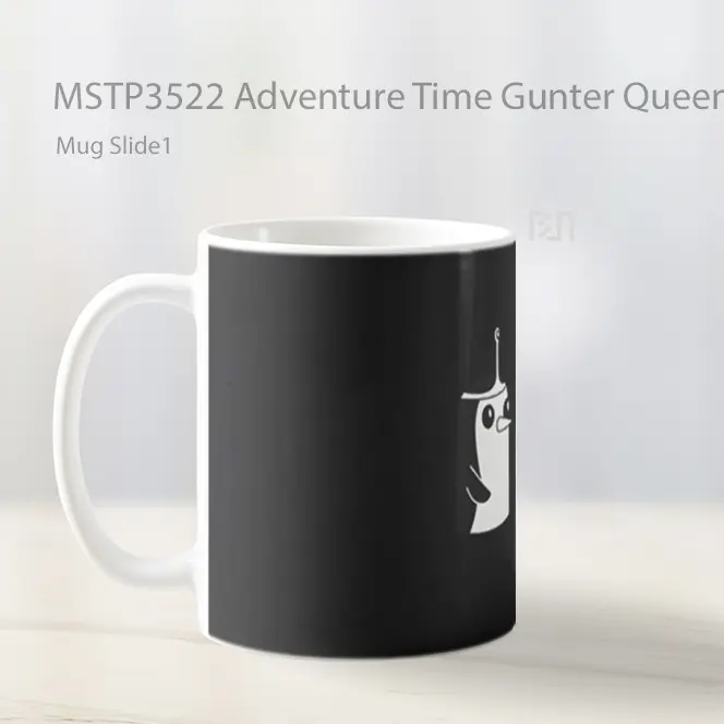 Adventure Time Gunter Queen King Black Mug Gelas Keramik MSTP3522 - All-side / Desain